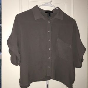 Cropped button down